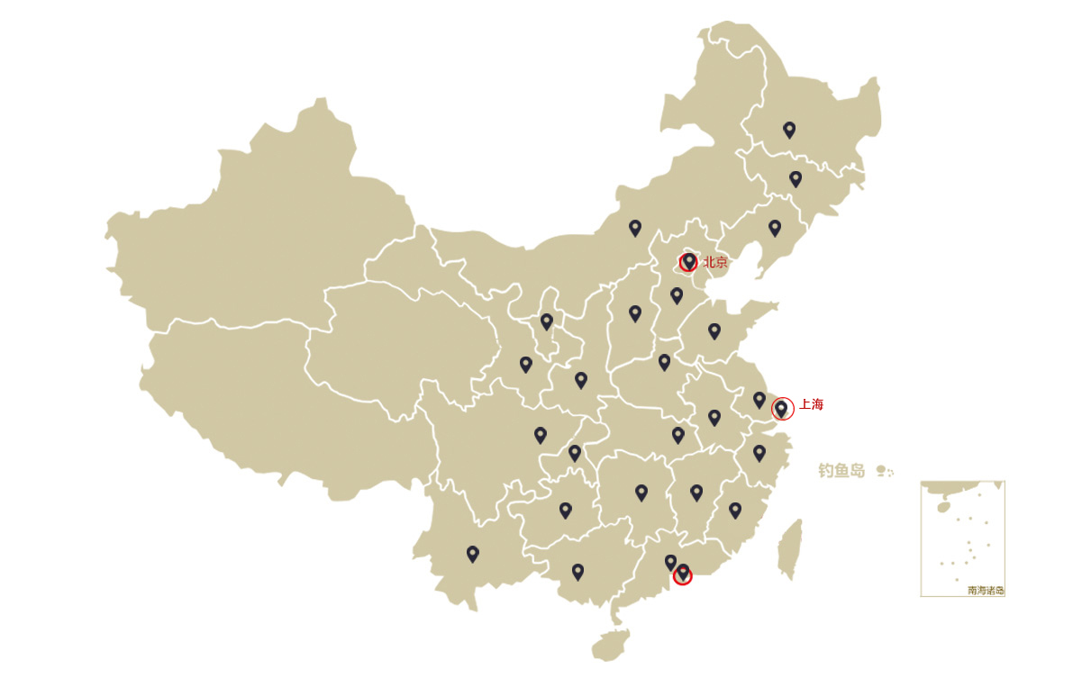 Distribution map of china